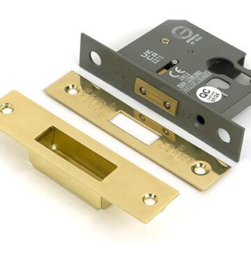 From The Anvil Polished Brass 2½” Euro Profile Dead Lock