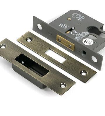 From The Anvil Aged Brass 2½” Euro Profile Dead Lock