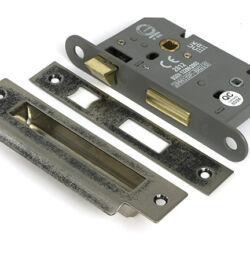 From The Anvil Pewter 2½" Heavy Duty Bathroom Mortice Lock