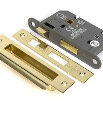 From The Anvil Polished Brass 2½” Heavy Duty Bathroom Mortice Lock