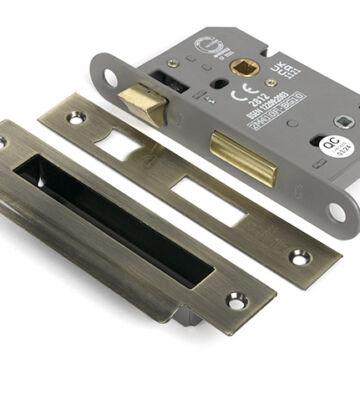 From The Anvil Aged Brass 2½” Heavy Duty Bathroom Mortice Lock