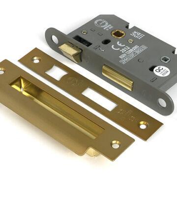 From The Anvil Satin Brass 2½” Heavy Duty Bathroom Mortice Lock