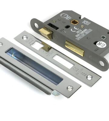 From The Anvil Polished Chrome 2½” Heavy Duty Bathroom Mortice Lock