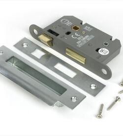 From The Anvil Satin Chrome 2½" Heavy Duty Bathroom Mortice Lock - Image 3