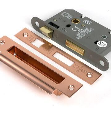 From The Anvil Polished Bronze 2½” Heavy Duty Bathroom Mortice Lock