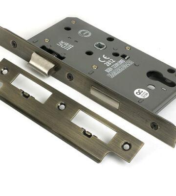 From The Anvil Aged Brass Euro Din Sash Lock – 60mm Backset/72mm Centre