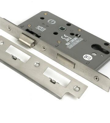From The Anvil Satin Chrome Euro Din Sash Lock – 60mm Backset/72mm Centre