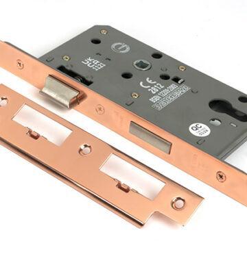 From The Anvil Polished Bronze Euro Din Sash Lock – 60mm Backset/72mm Centre