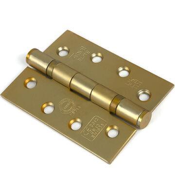 From The Anvil Satin Brass 4″ Ball Bearing Butt Hinge (Pair) ss