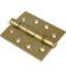 From The Anvil Satin Brass 4" Ball Bearing Butt Hinge (Pair) ss