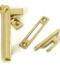 From The Anvil Polished Brass Locking Art Deco Fastener - LH