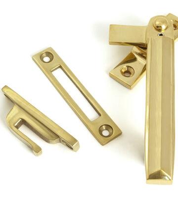 From The Anvil Polished Brass Locking Art Deco Fastener – RH