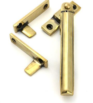 From The Anvil Aged Brass Night-Vent Locking Art Deco Fastener