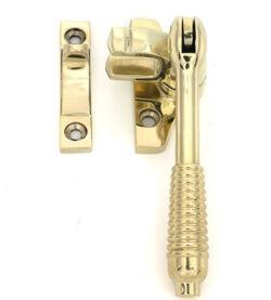 From The Anvil Polished Brass Night-Vent Locking Reeded Fastener (Steel Window) - Image 3