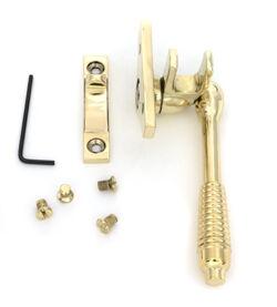 From The Anvil Polished Brass Night-Vent Locking Reeded Fastener (Steel Window) - Image 4