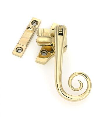 From The Anvil Polished Brass Night-Vent Locking Monkeytail Fastener (Steel Window)