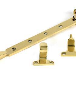 From The Anvil Polished Brass 10" Avon Stay (Steel Window)