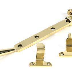 From The Anvil Polished Brass 8" Newbury Stay (Steel Window)