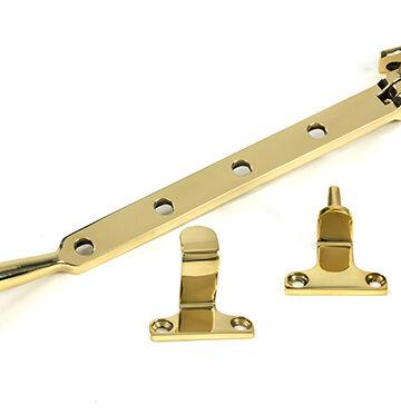 From The Anvil Polished Brass 10″ Newbury Stay (Steel Window)