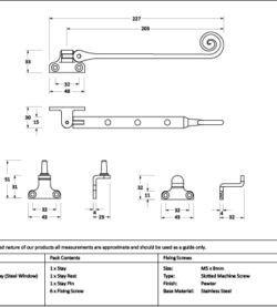 From The Anvil Pewter 8" Monkeytail Stay (Steel Window) - Image 2