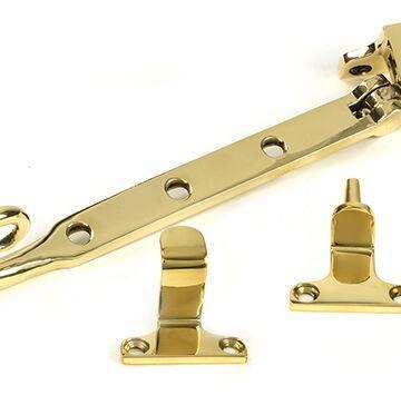 From The Anvil Polished Brass 8″ Monkeytail Stay (Steel Window)
