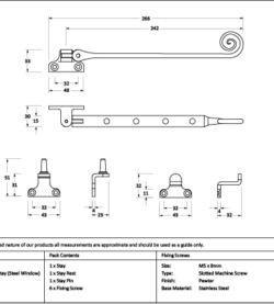 From The Anvil Pewter 10" Monkeytail Stay (Steel Window) - Image 2