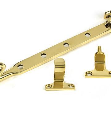 From The Anvil Polished Brass 10″ Monkeytail Stay (Steel Window)