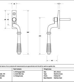 From The Anvil Polished Marine SS (316) Reeded Espag - RH - Image 2