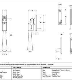 From The Anvil Satin Marine SS (316) Night-Vent Locking Newbury Fastener - Image 2
