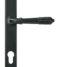 From The Anvil Matt Black Reeded Slimline Lever Espag. Lock Set