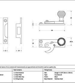 From The Anvil Black Beehive Sash Hook Fastener - Image 2