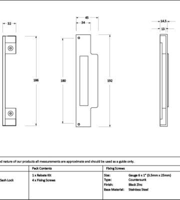 From The Anvil Aged Brass ½” Rebate Kit for Sash Lock