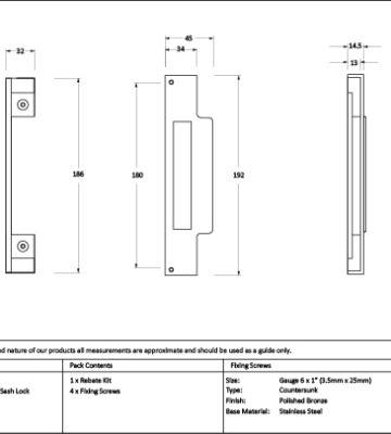 From The Anvil Polished Bronze ½” Rebate Kit for Sash Lock