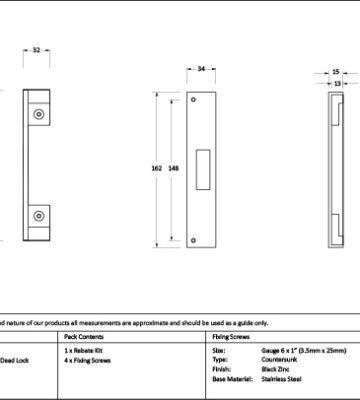 From The Anvil Pewter ½” Rebate Kit for Dead Lock