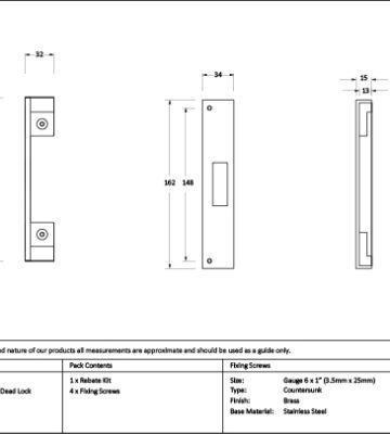 From The Anvil Satin Brass ½” Rebate Kit for Dead Lock