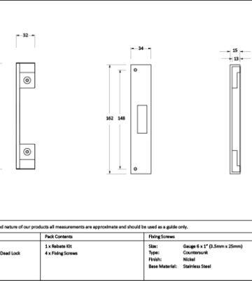 From The Anvil Satin Chrome ½” Rebate Kit for Dead Lock