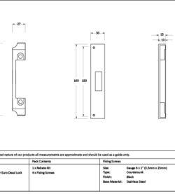 From The Anvil Black ½" Euro Dead Lock Rebate Kit - Image 2