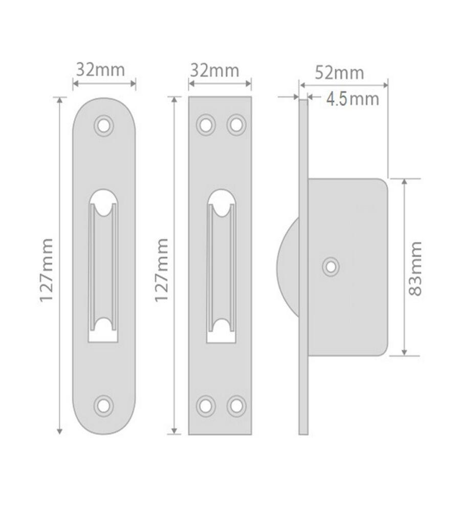 Endurance 2" Square Brass Pulley Wheel SP021PB - Image 3