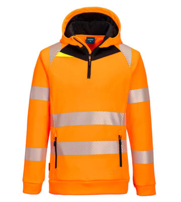 Portwest DX4 Hi-Vis 1/4 Zip Hoodie
