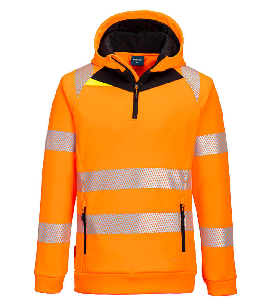 Portwest DX4 Hi-Vis 1/4 Zip Hoodie