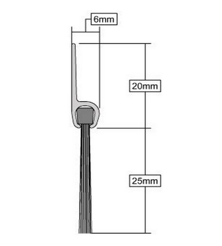 Brushstrip 914mm Brown PVC 02SG020 - Image 3