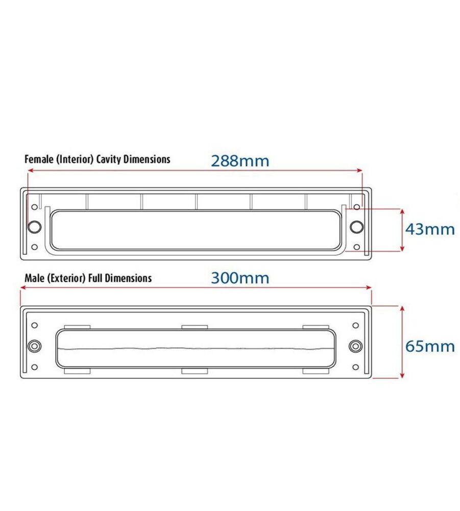 UAP Framemaster 12'' Anti Vandal Letterplate Gold Anodised - Image 4