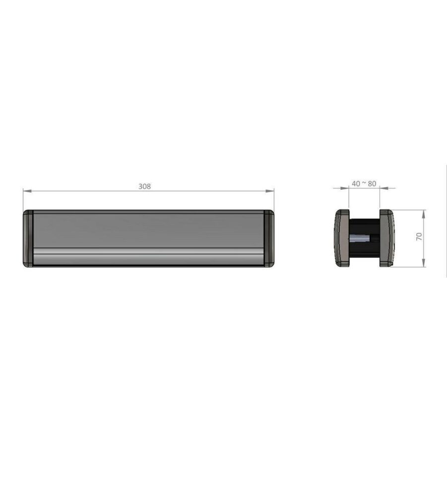 Endurance Letterplate 40/80 Black Hammered - Image 4