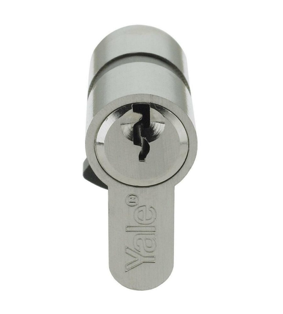Yale 6 Pin Euro Profile Cylinder Lock Nickle 45/45 (90mm) c/w 3 Keys - Image 2