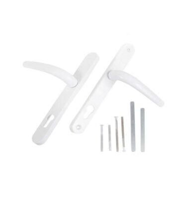 Endurance White Lever Door Handle 92mm PZ, 215mm Centres