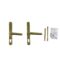 Fullex 68mm PZ, 215mm Centres Polished Brass Door Handle