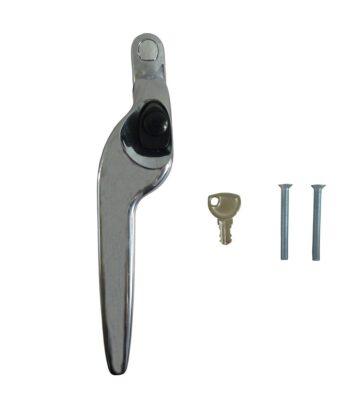 Trojan Hardware Sparta Polished Chrome Locking 40mm Spindle LH Espag Window Hand