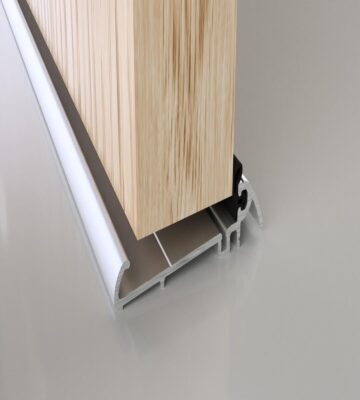 Stormguard 72mm Slimline Outward Opening Weatherbar c/w Deflector 2000mm Silver
