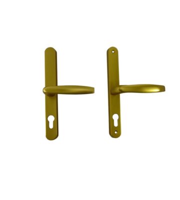 Hoppe Brugge F3 Matt Gold 68mm PZ, 215mm Centres Euro Door Handle to suit Fullex