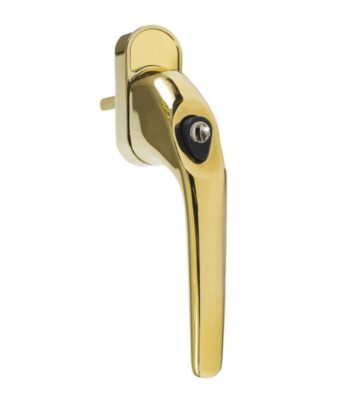 Endurance Polished Gold Tilt and Turn Handle Locking 35mm Spindle